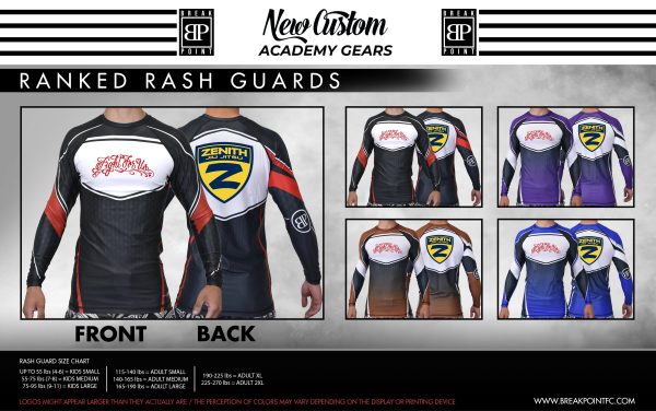 Fight for us Academy Ranked Long Sleeve Rash Guards #097 For Cheap