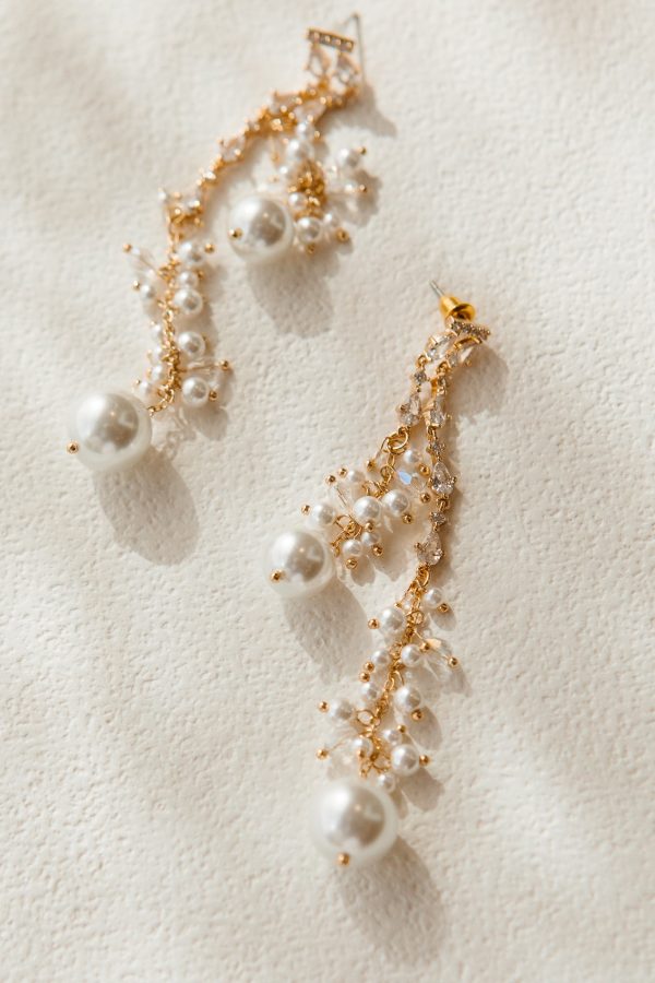 Pearl Dangle Drop Earrings Fashion - Image 4