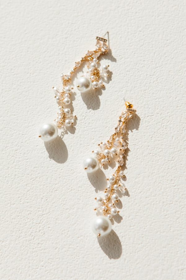 Pearl Dangle Drop Earrings Fashion - Image 3