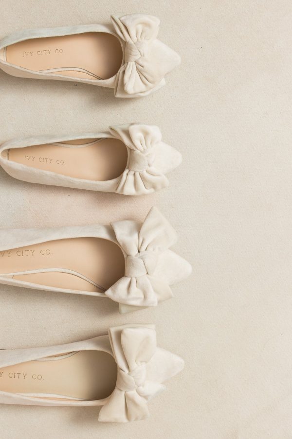 Mini Ivy Bow Flat in Cream - FINAL SALE Discount - Image 4