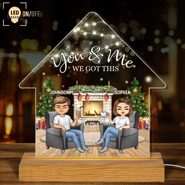 You & Me We Got This Couple Personalized Plaque LED Night Ligh, Christmas Gift for Couples, Husband, Wife, Parents, Lovers - LP001PS01 Fashion - Image 3